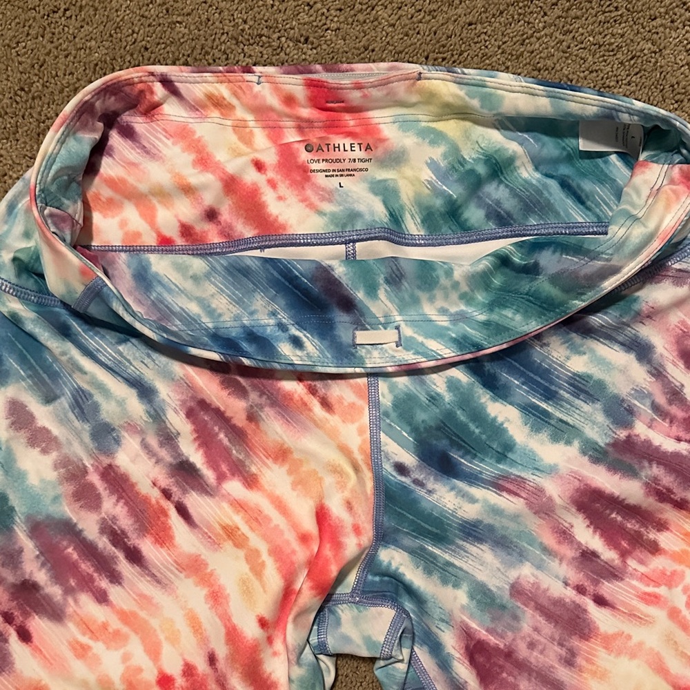 Athleta Multicolor Tie-Dye Leggings - Picture 3 of 3